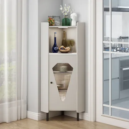 Wooden Lighting Kitchen Cabinet with Free-Standing Design  Image - 1