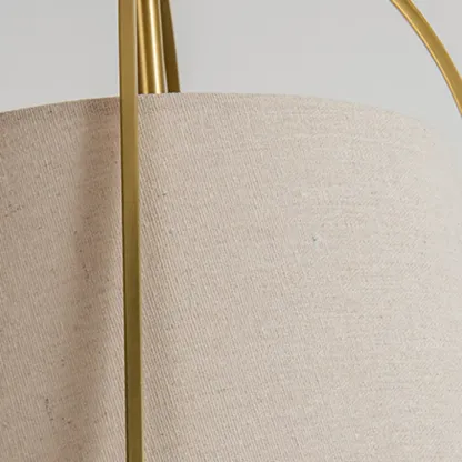 Vintage Fabric Drum Chandelier for Dining Room Decor Image - 8