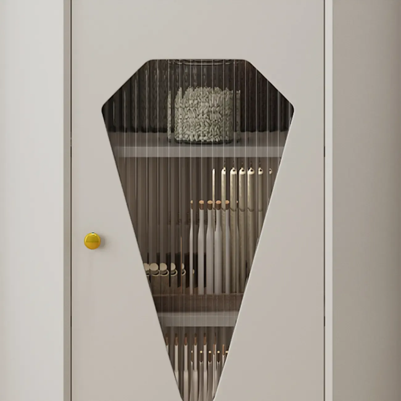 Wooden Lighting Kitchen Cabinet with Free-Standing Design  Image - 10