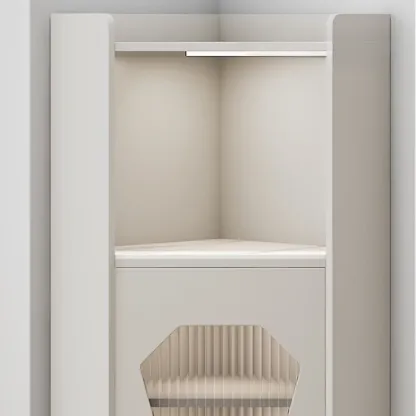 Wooden Lighting Kitchen Cabinet with Free-Standing Design  Image - 13