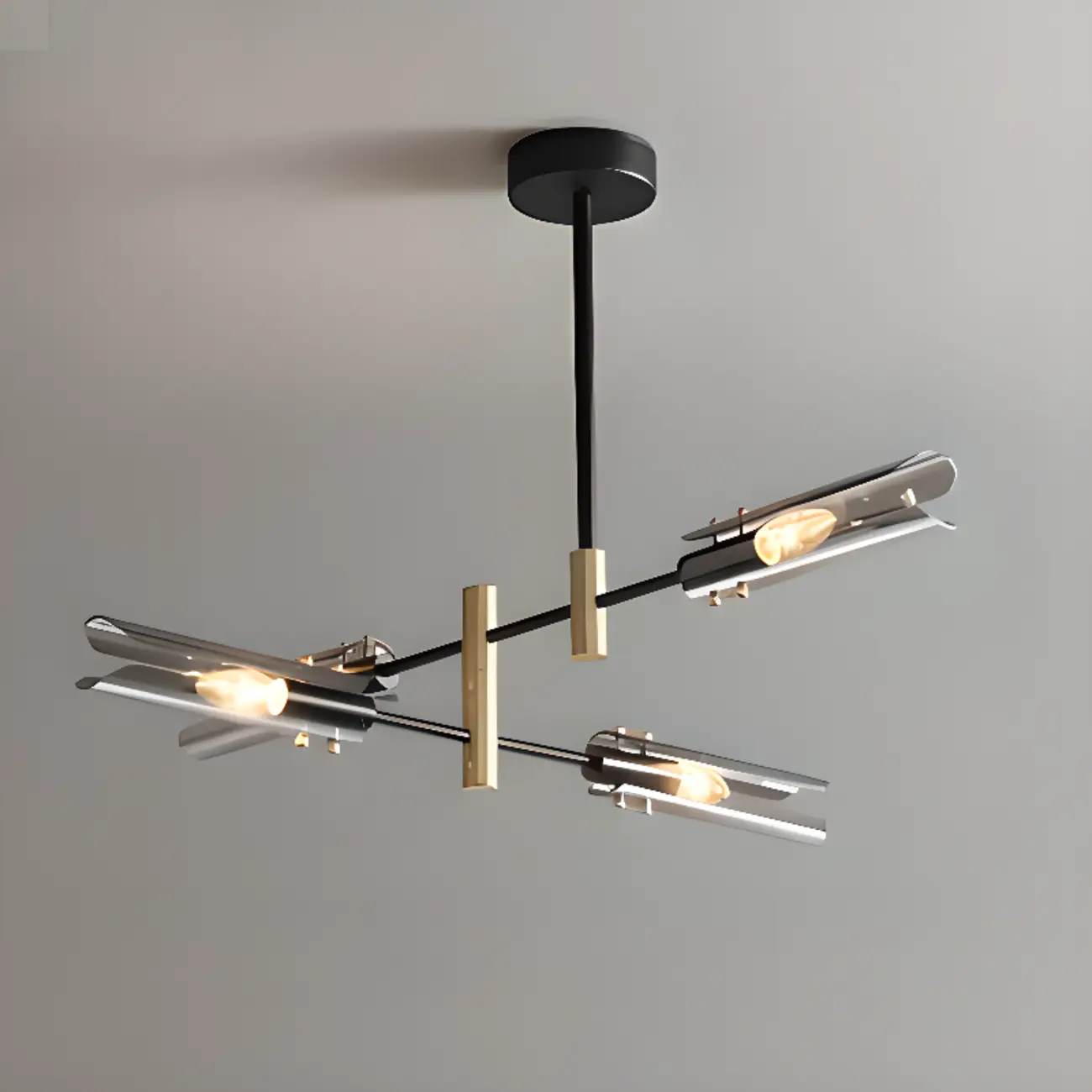 Modern Industrial Linear Chandelier with Adjustable Height Image - 5 | homeyfad