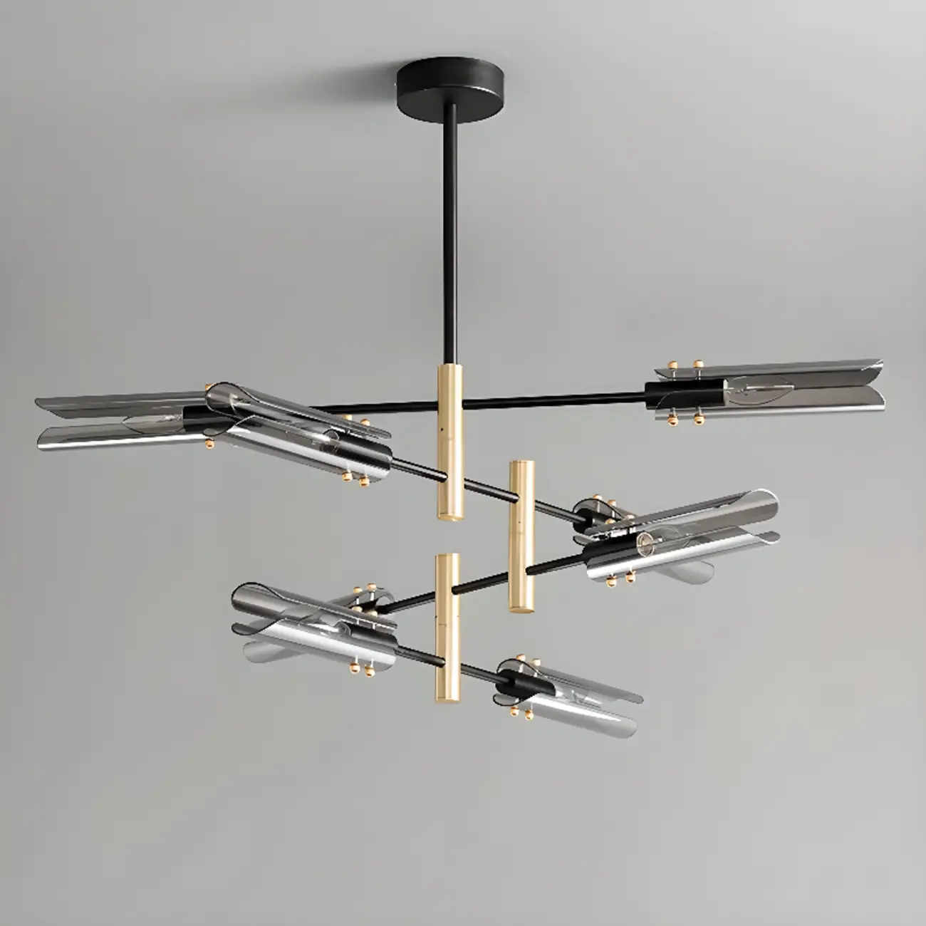 Modern Industrial Linear Chandelier with Adjustable Height Image - 8 | homeyfad