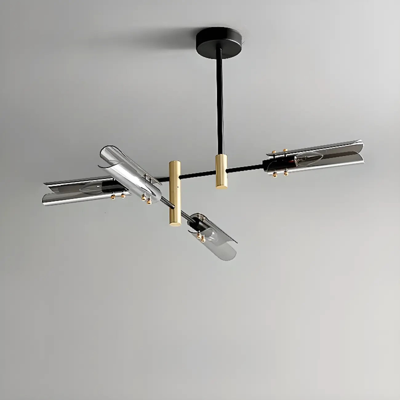 Modern Industrial Linear Chandelier with Adjustable Height Image - 10 | homeyfad