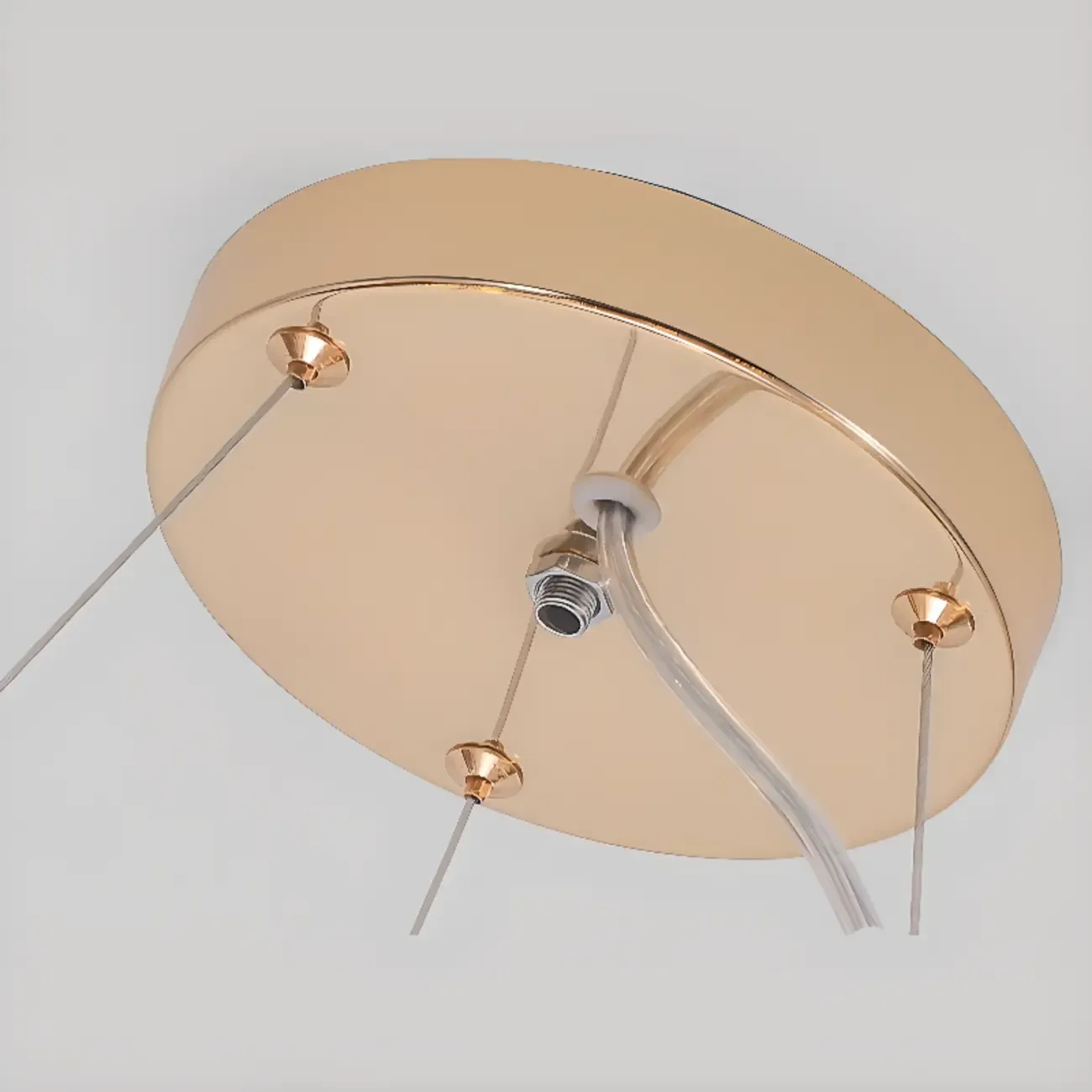 Modern Crystal Round Chandelier with Starburst Design Image - 8