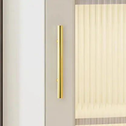 Freestanding Indoor Corner Cabinet with Glass Door and Light Image - 13