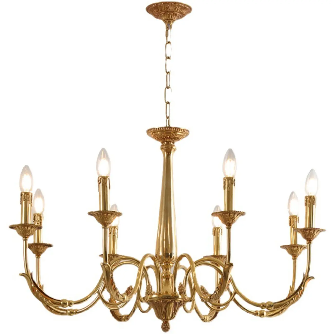 Vintage Brass Candelabra Chandelier for Living Room Image - 5 | homeyfad