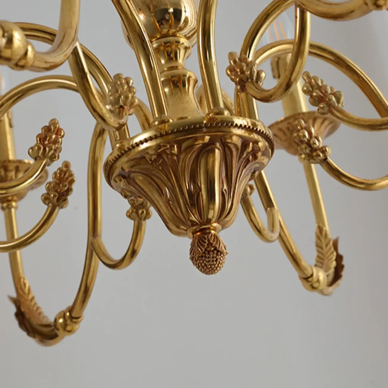 Vintage Brass Candelabra Chandelier for Living Room Image - 6
