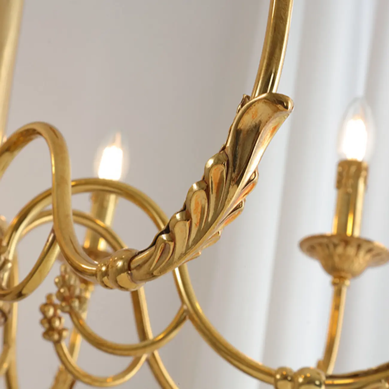 Vintage Brass Candelabra Chandelier for Living Room Image - 8 | homeyfad
