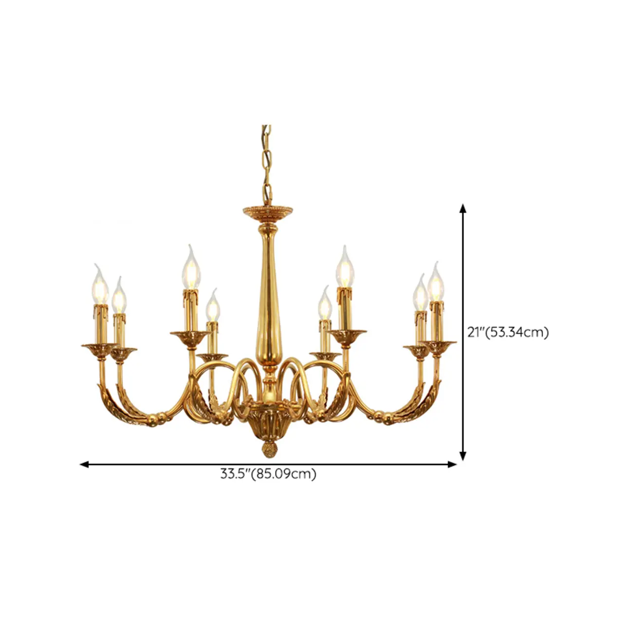 Vintage Brass Candelabra Chandelier for Living Room Image - 13 | homeyfad