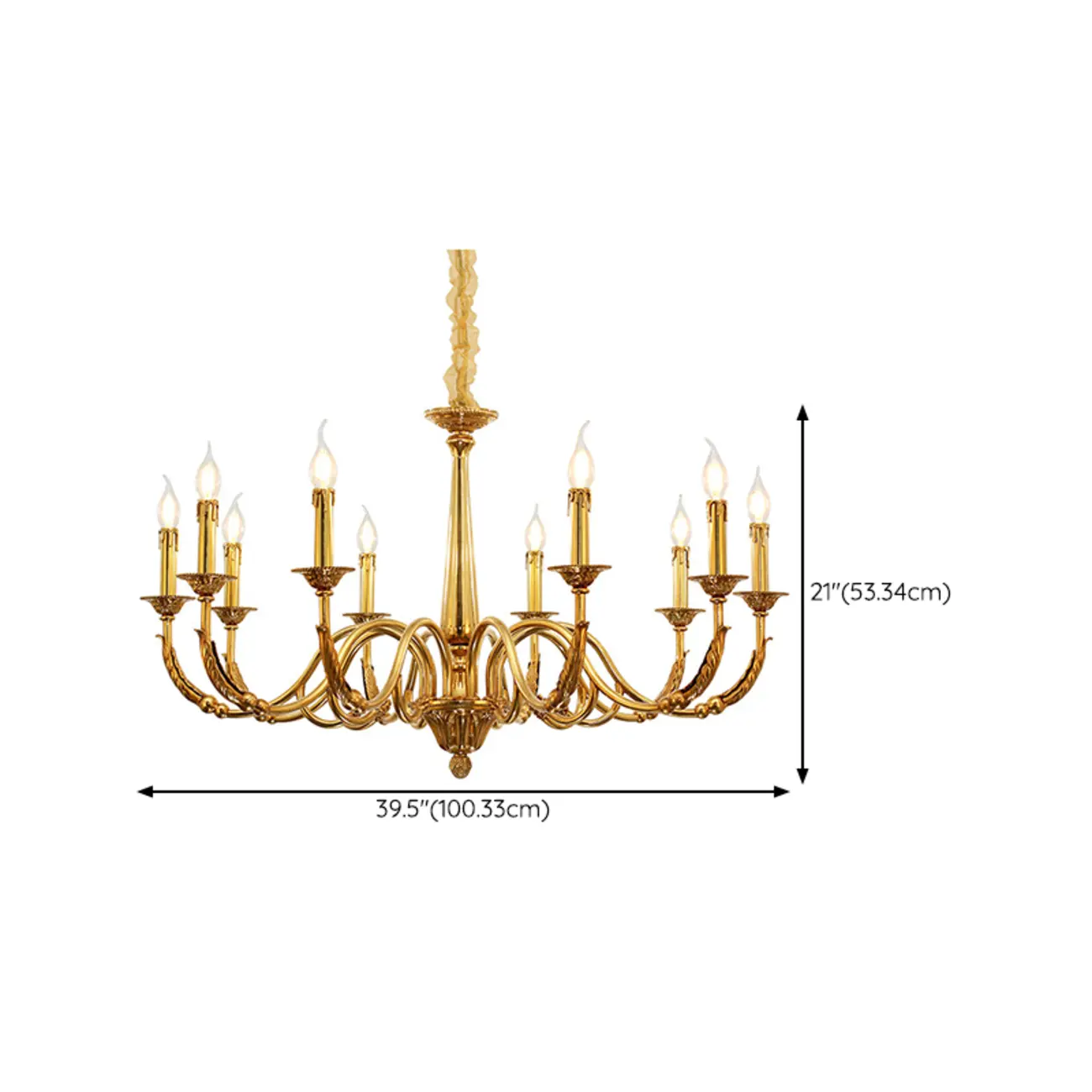 Vintage Brass Candelabra Chandelier for Living Room Image - 14 | homeyfad