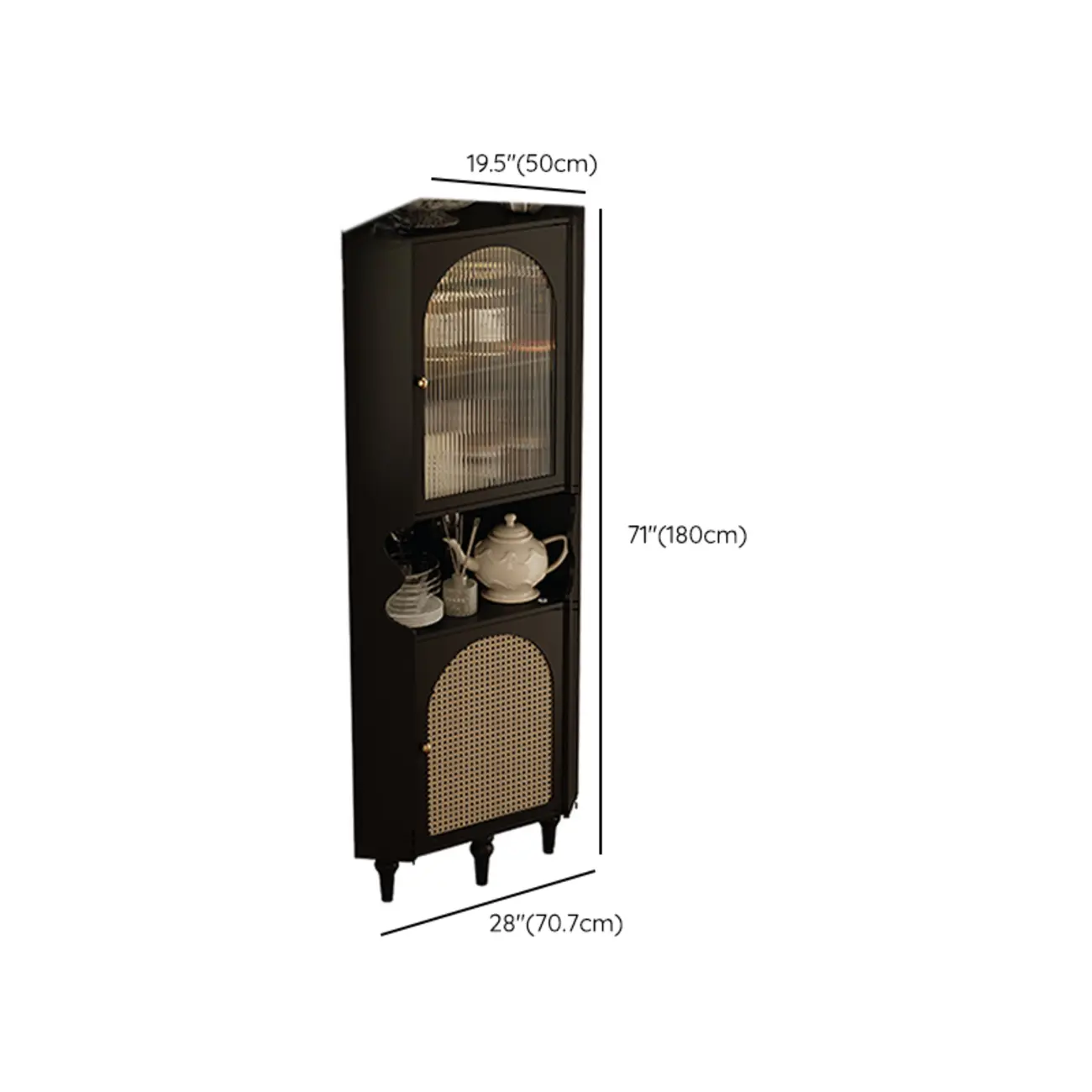 Wooden Black Corner Cabinet for Living Room with Art Deco  #size | homeyfad