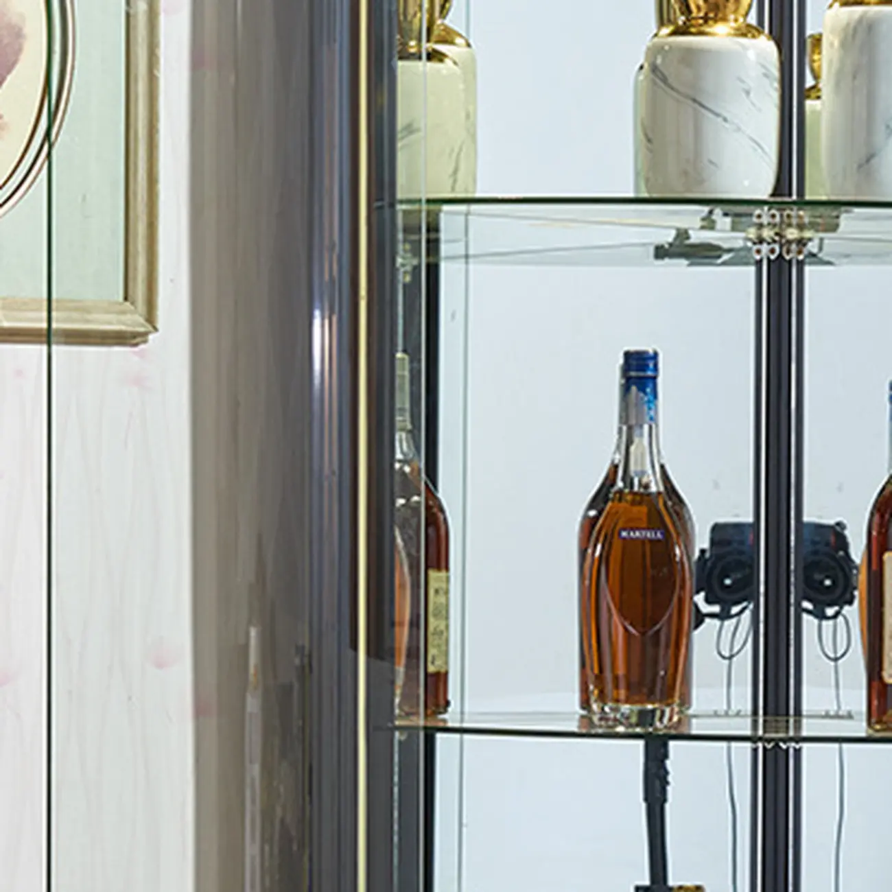 Tall Antique Black Corner Cabinet for Living Room Decor Image - 8 | homeyfad