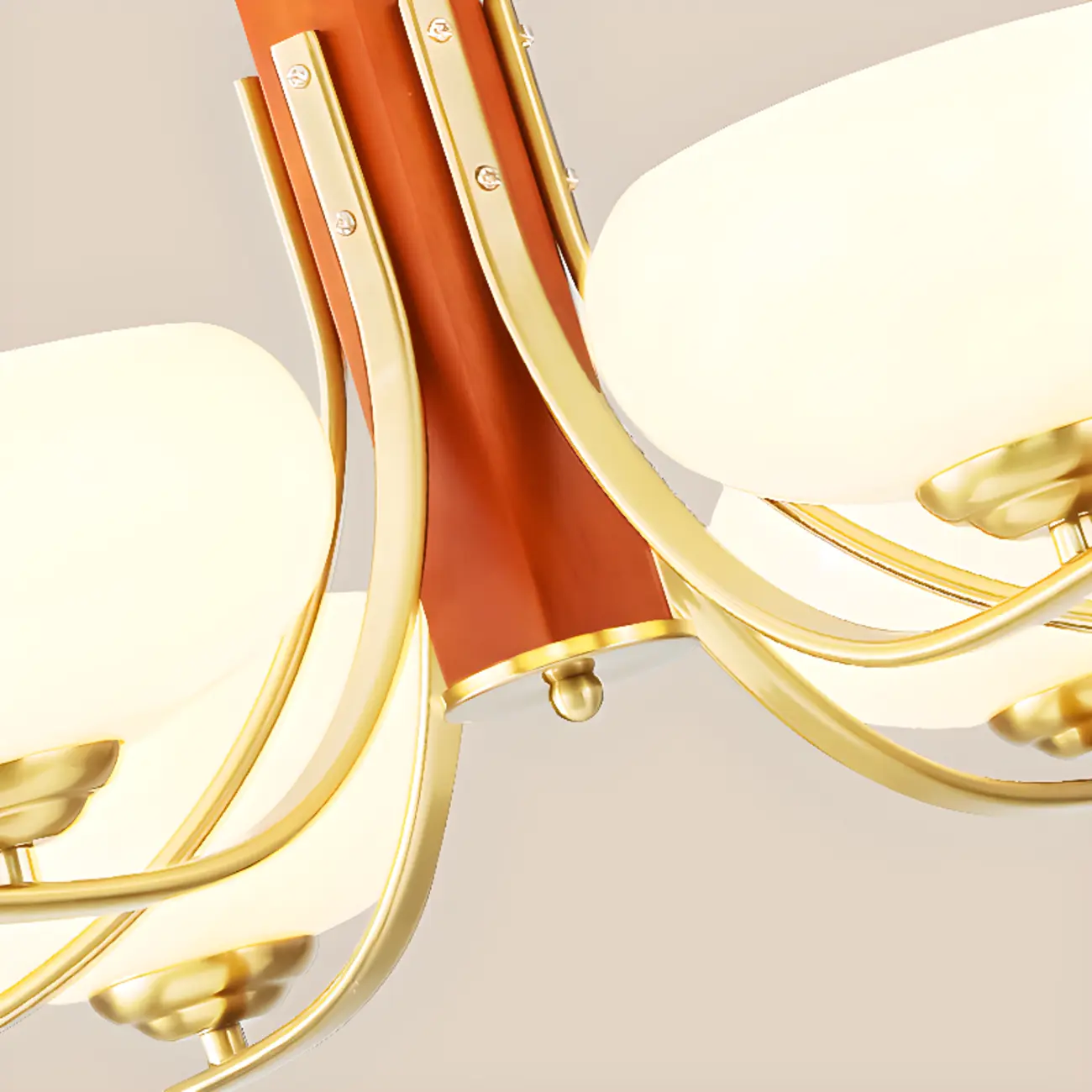 Modern Glass and Metal Chandelier with Drum Lampshape Image - 21 | homeyfad