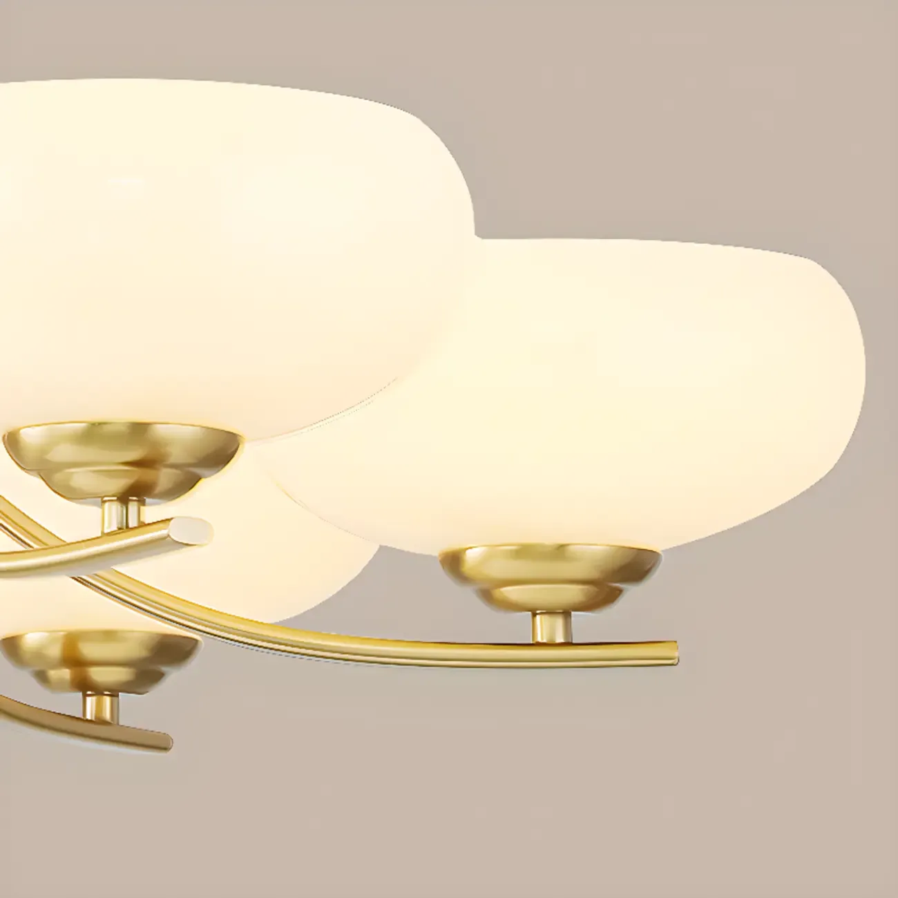 Modern Glass and Metal Chandelier with Drum Lampshape Image - 22