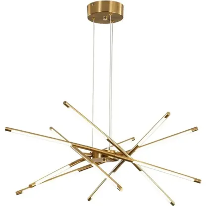 Modern LED Linear Chandelier with Adjustable Height Image - 5