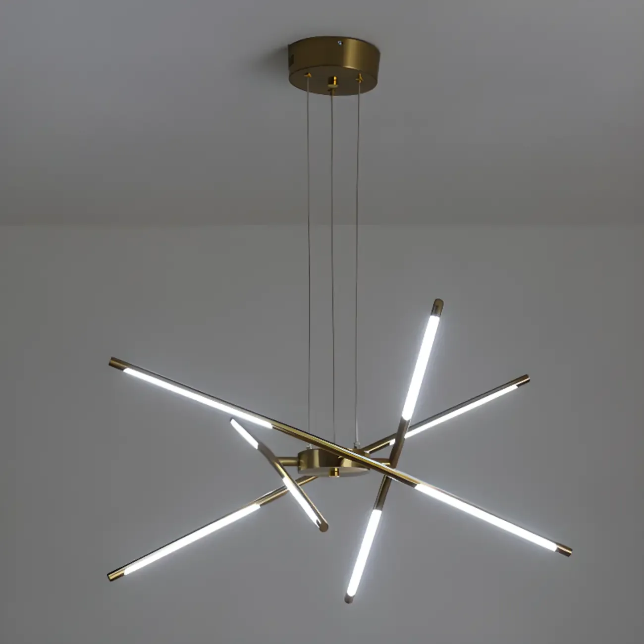 Modern LED Linear Chandelier with Adjustable Height Image - 11