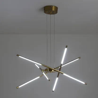 Modern LED Linear Chandelier with Adjustable Height Image - 11
