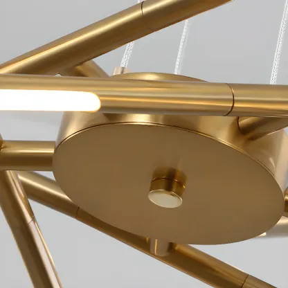 Modern LED Linear Chandelier with Adjustable Height Image - 16