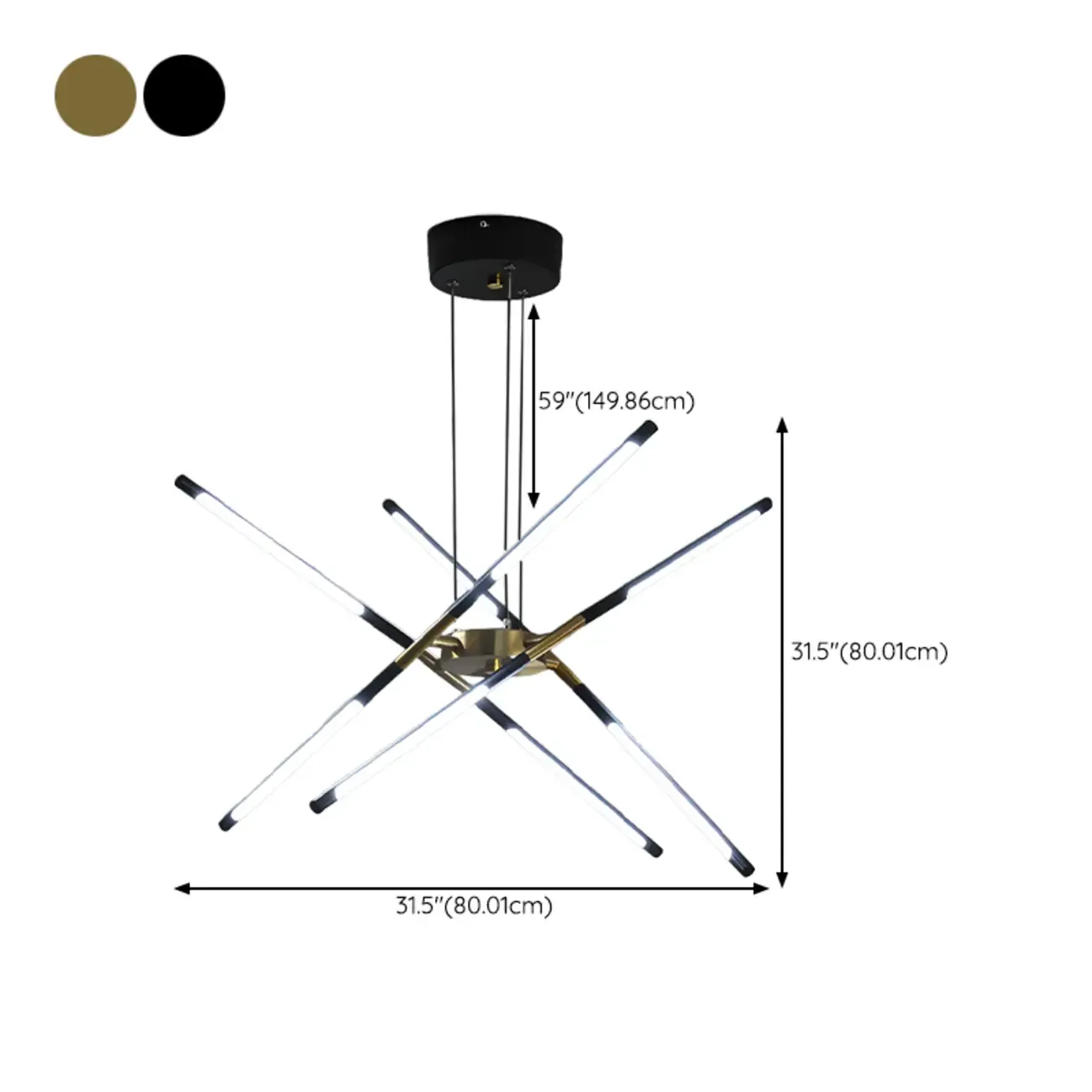 Modern LED Linear Chandelier with Adjustable Height Image - 19