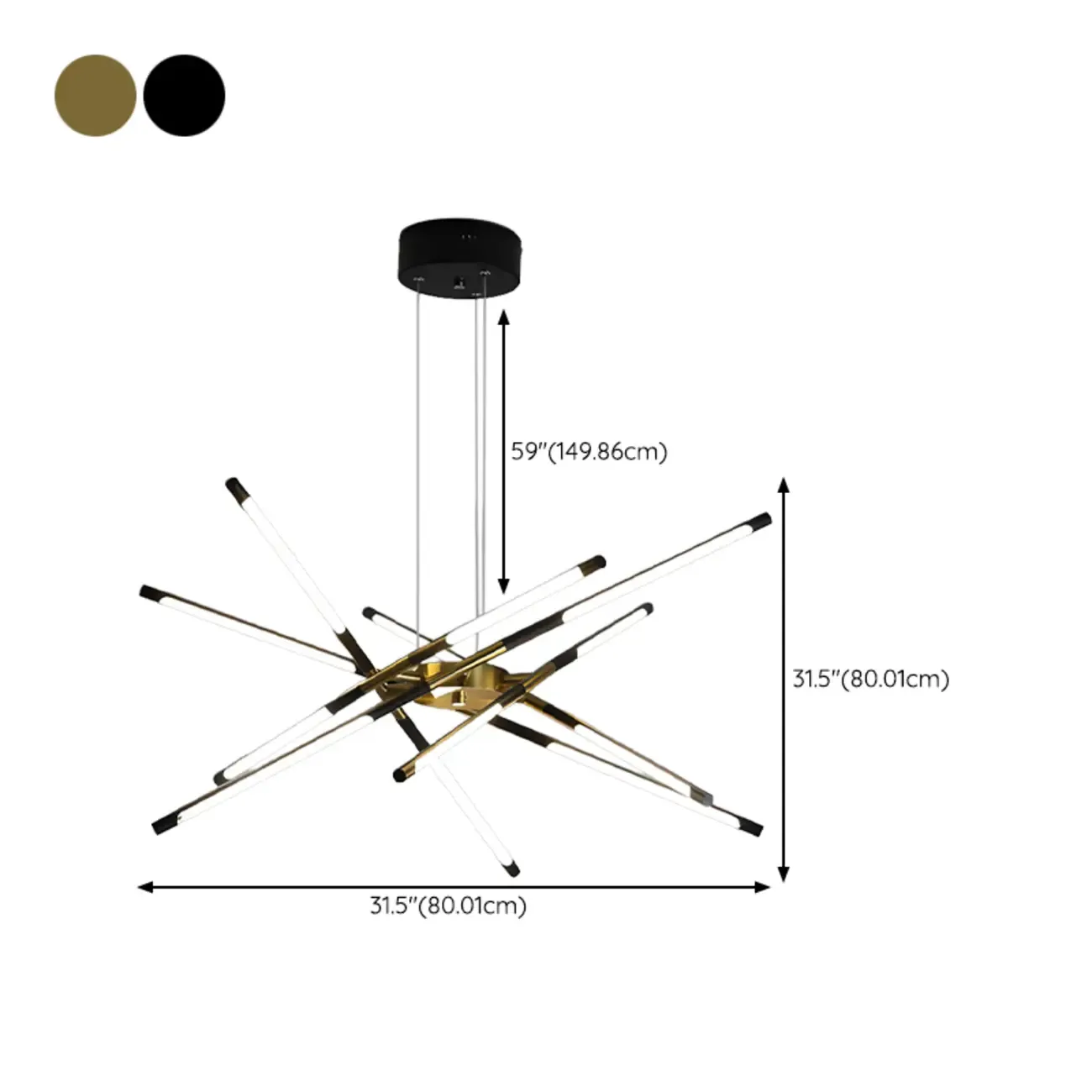 Modern LED Linear Chandelier with Adjustable Height Image - 21