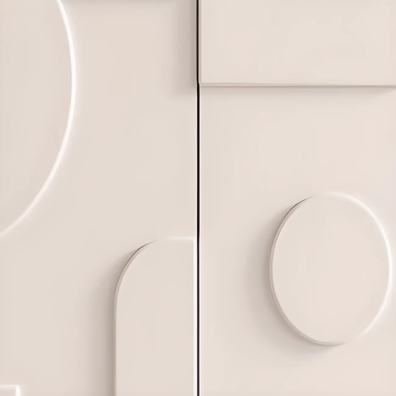 Minimalist wooden White Accent Cabinet with Straight Legs Image - 9 | homeyfad