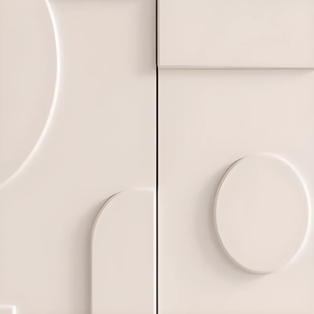 Minimalist wooden White Accent Cabinet with Straight Legs Image - 9