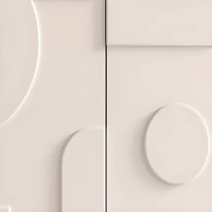 Minimalist wooden White Accent Cabinet with Straight Legs Image - 9