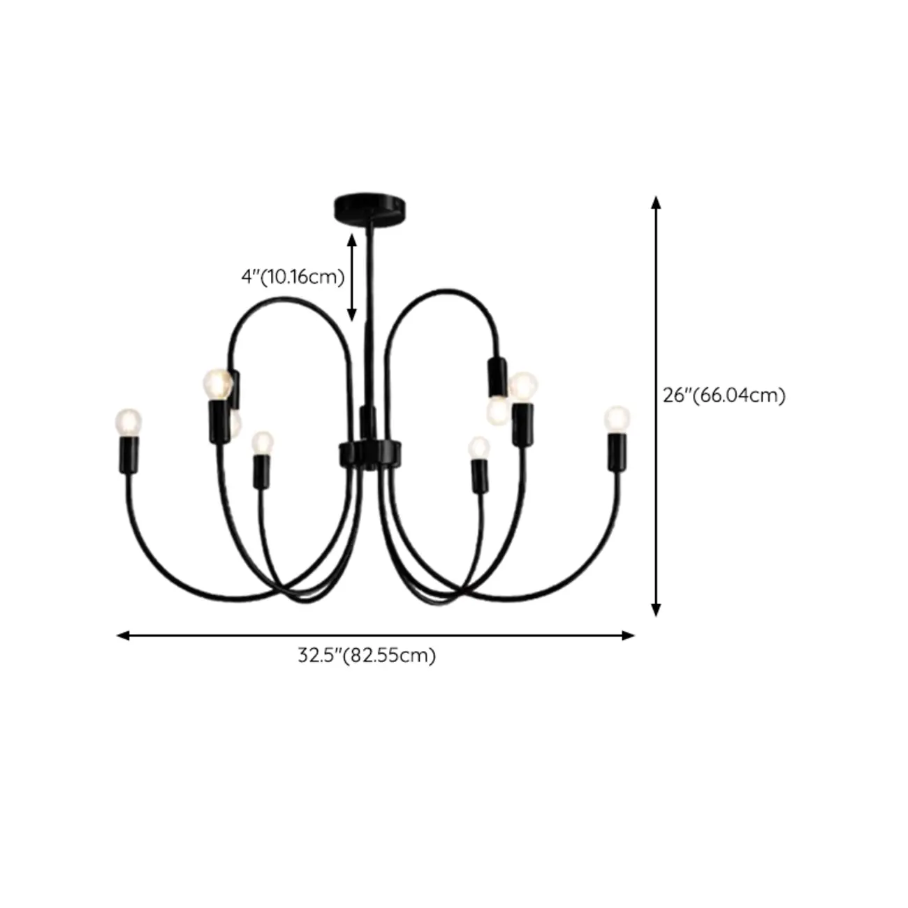 2 Tiers Industrial Black Iron Chandelier for Modern Interiors Image - 10 | homeyfad