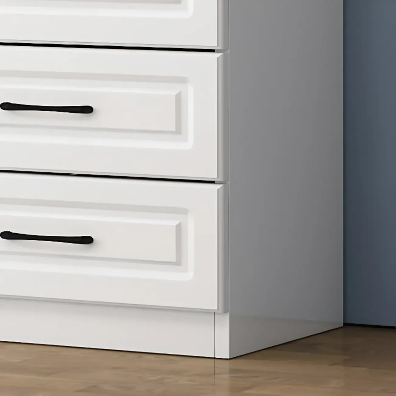Multi Drawers White Wooden Cabinet with Soft Close for Home Image - 10