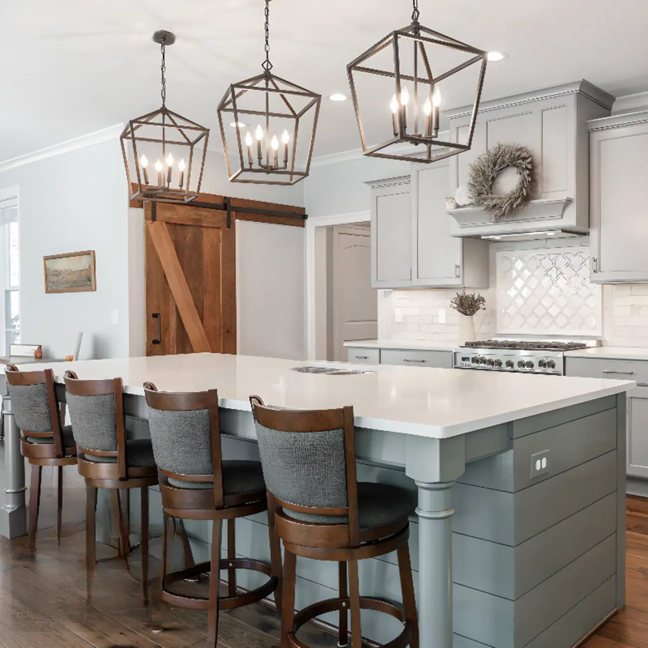 Industrial Black Cage Metal Chandelier for Home Decor Image - 7 | homeyfad