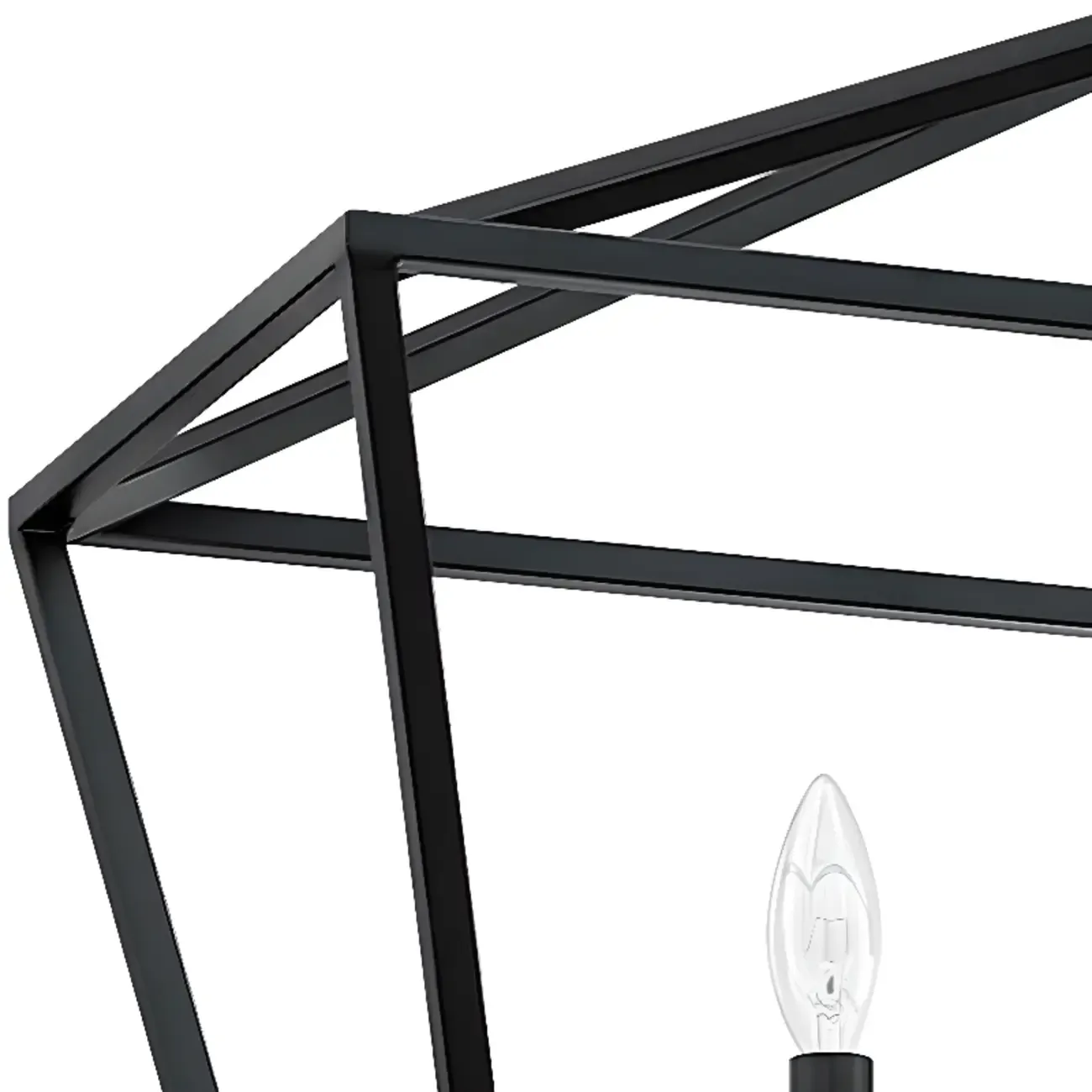 Industrial Black Cage Metal Chandelier for Home Decor Image - 9