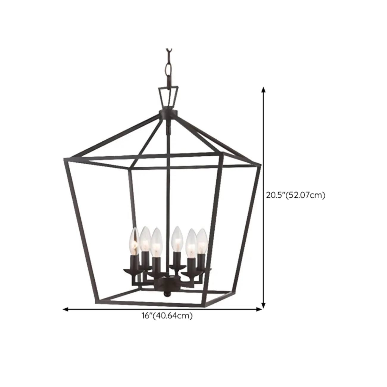 Industrial Black Cage Metal Chandelier for Home Decor Image - 12 | homeyfad