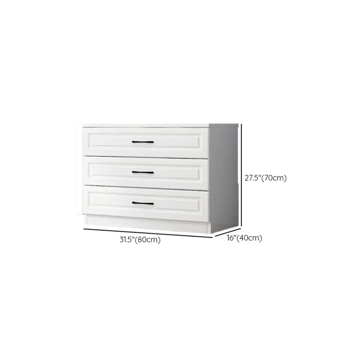 Multi Drawers White Wooden Cabinet with Soft Close for Home Image - 21
