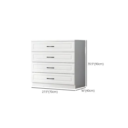 Multi Drawers White Wooden Cabinet with Soft Close for Home Image - 26
