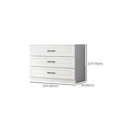 Multi Drawers White Wooden Cabinet with Soft Close for Home Image - 28