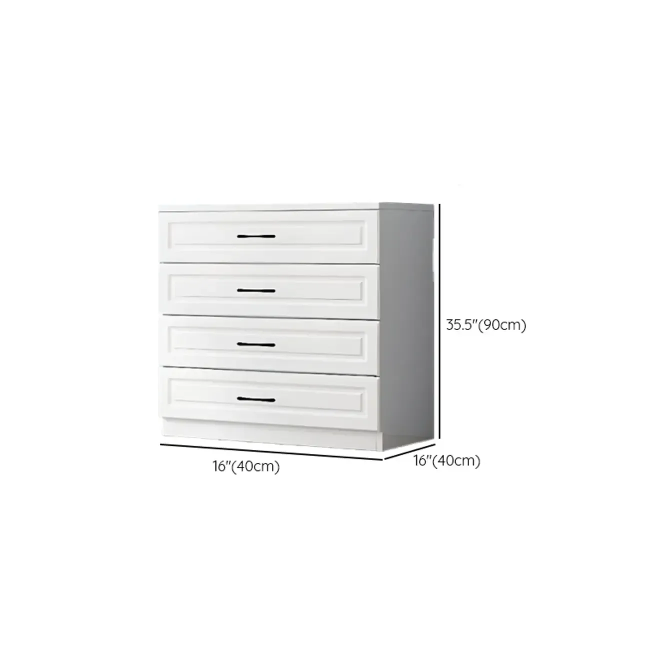 Multi Drawers White Wooden Cabinet with Soft Close for Home Image - 29
