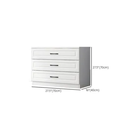 Multi Drawers White Wooden Cabinet with Soft Close for Home Image - 33