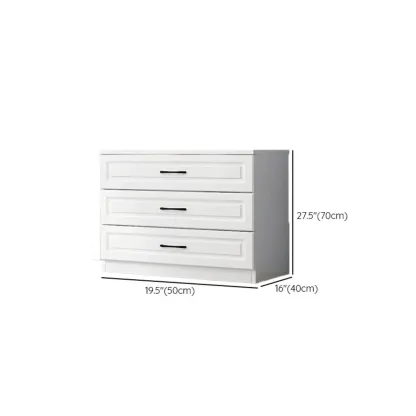 Multi Drawers White Wooden Cabinet with Soft Close for Home Image - 37