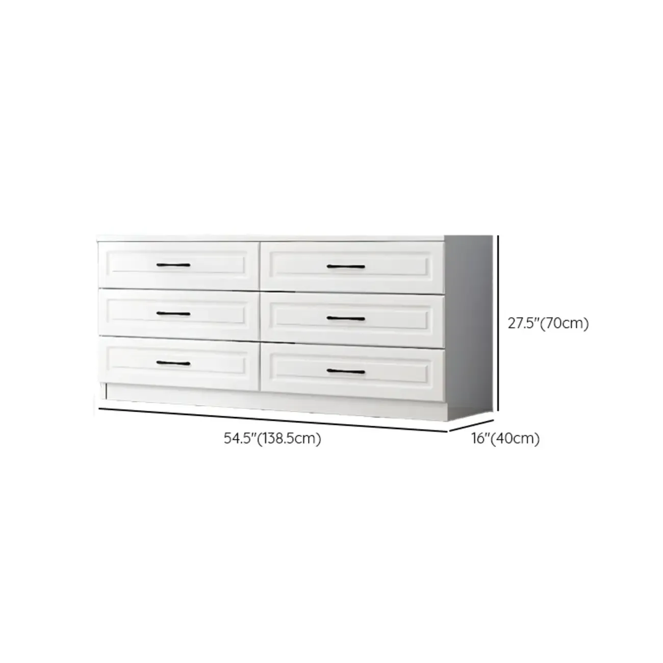 Multi Drawers White Wooden Cabinet with Soft Close for Home Image - 43