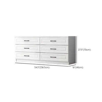 Multi Drawers White Wooden Cabinet with Soft Close for Home Image - 43