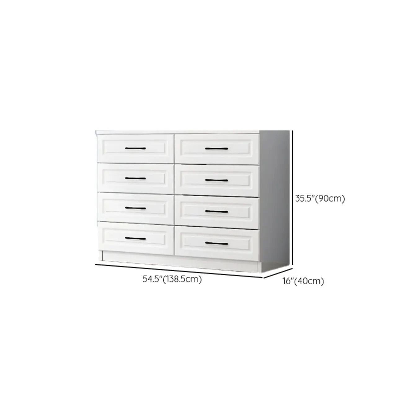 Multi Drawers White Wooden Cabinet with Soft Close for Home Image - 46 | homeyfad