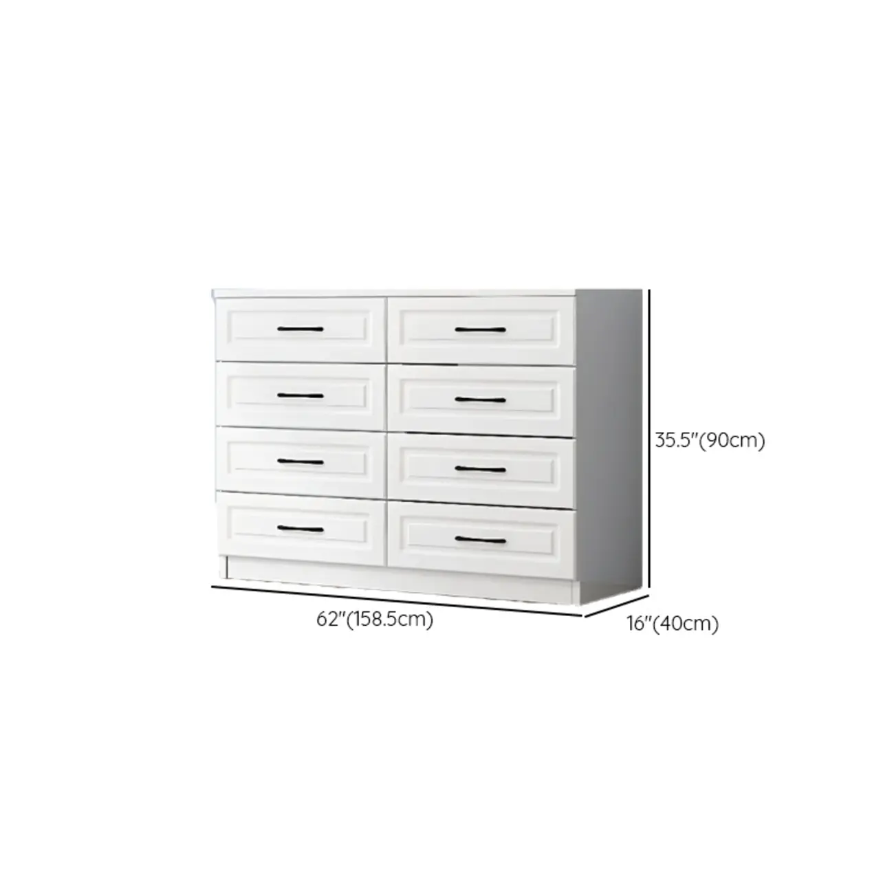 Multi Drawers White Wooden Cabinet with Soft Close for Home Image - 47 | homeyfad