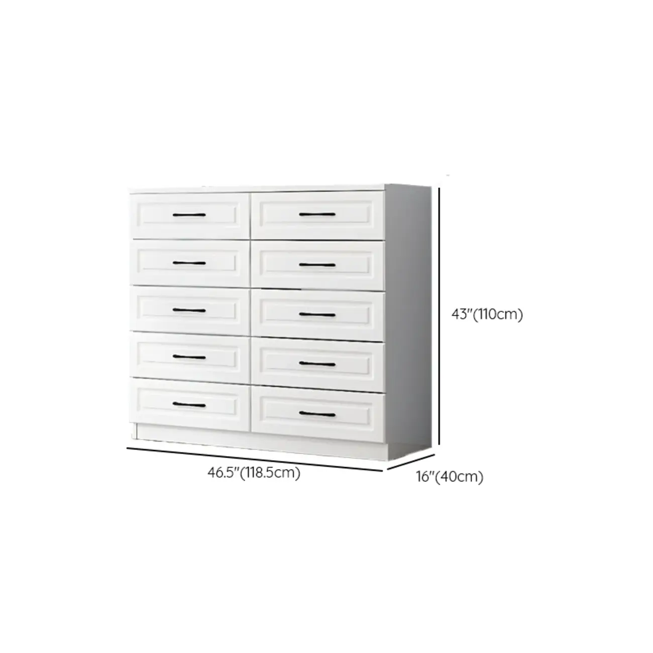 Multi Drawers White Wooden Cabinet with Soft Close for Home Image - 49 | homeyfad