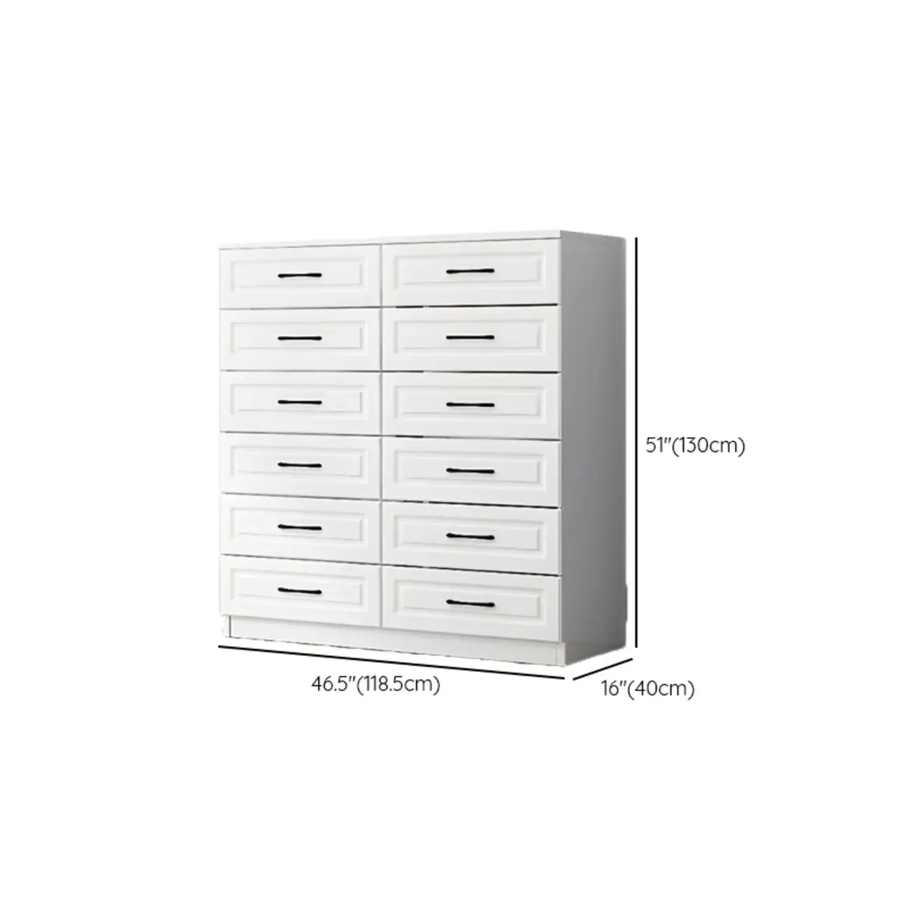 Multi Drawers White Wooden Cabinet with Soft Close for Home Image - 52 | homeyfad