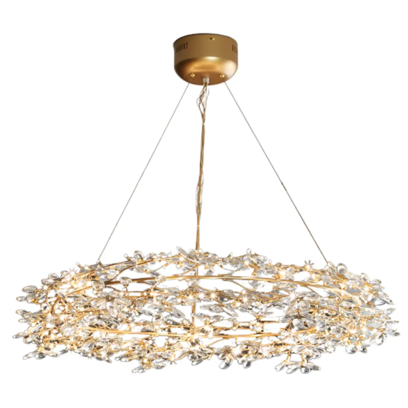 Modern Crystal Branch Chandelier with Adjustable Length Image - 5 | homeyfad