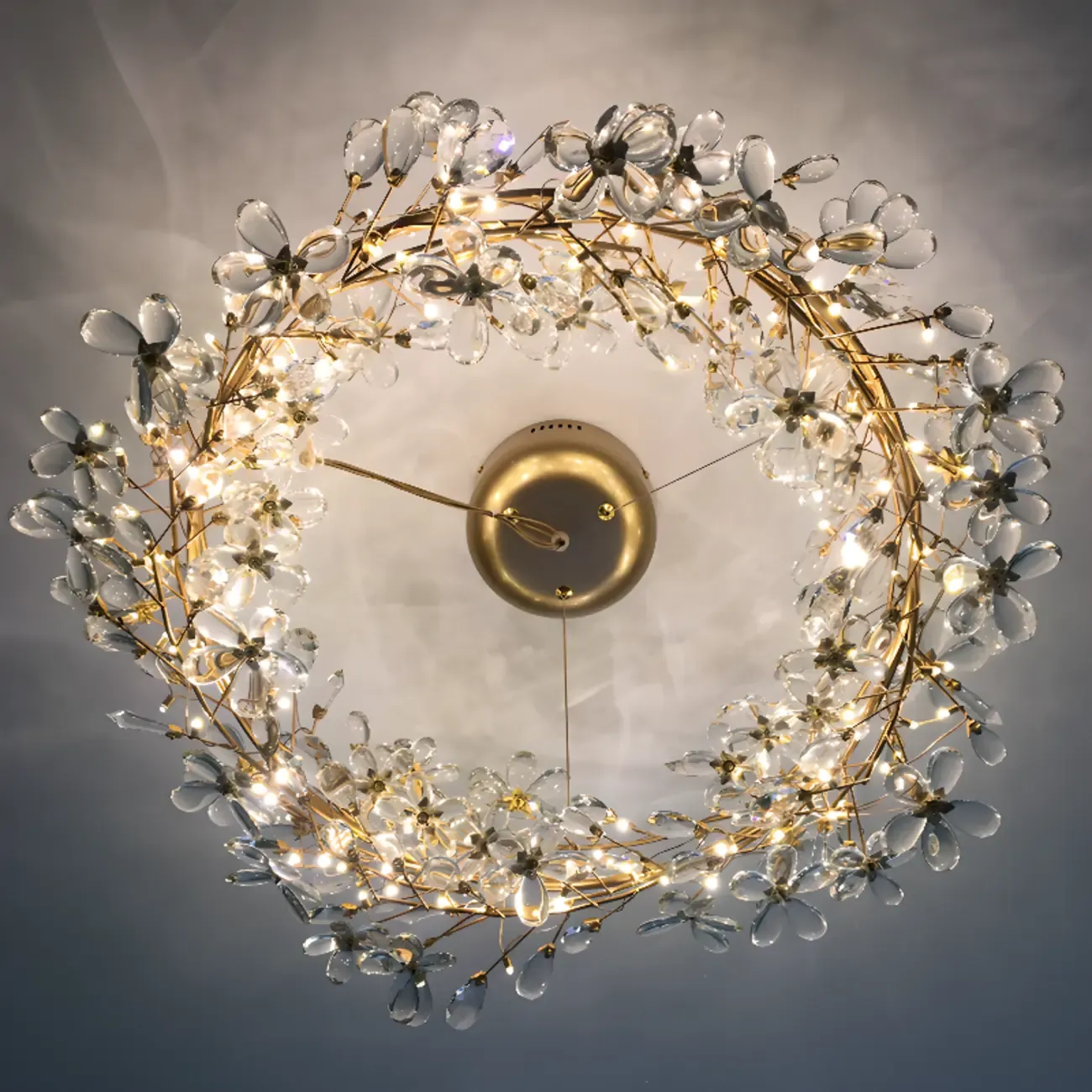 Modern Crystal Branch Chandelier with Adjustable Length Image - 6