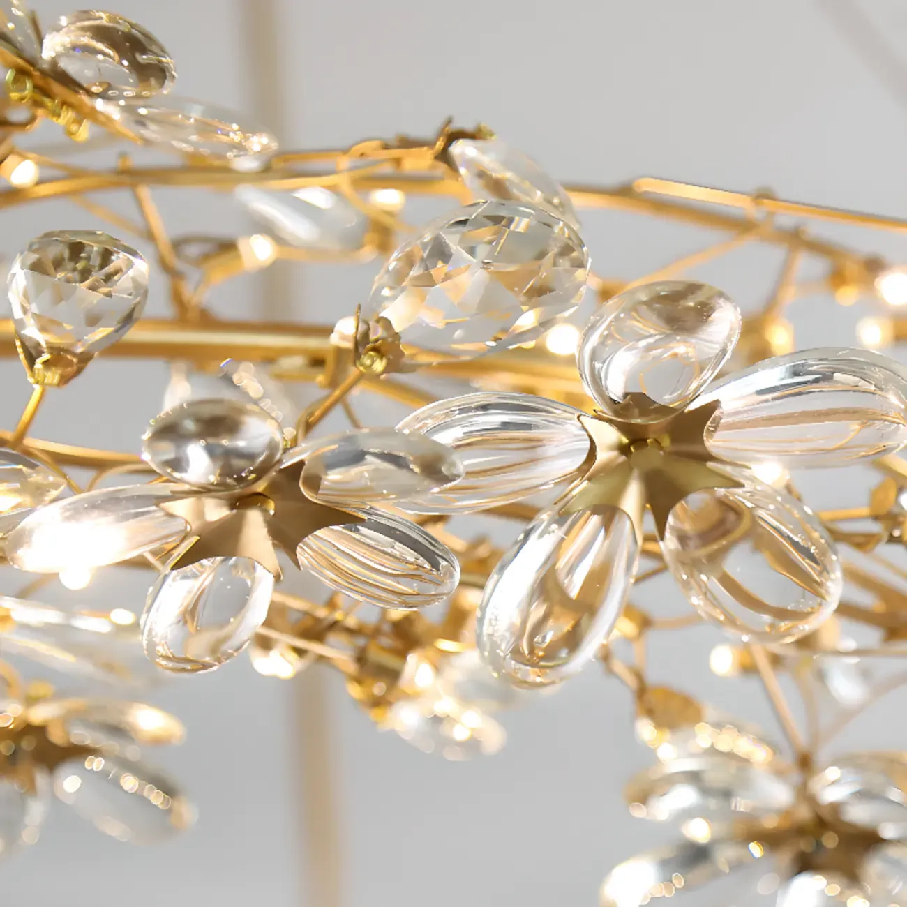 Modern Crystal Branch Chandelier with Adjustable Length Image - 8