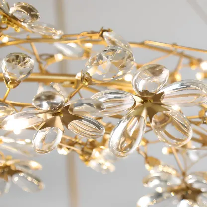 Modern Crystal Branch Chandelier with Adjustable Length Image - 8