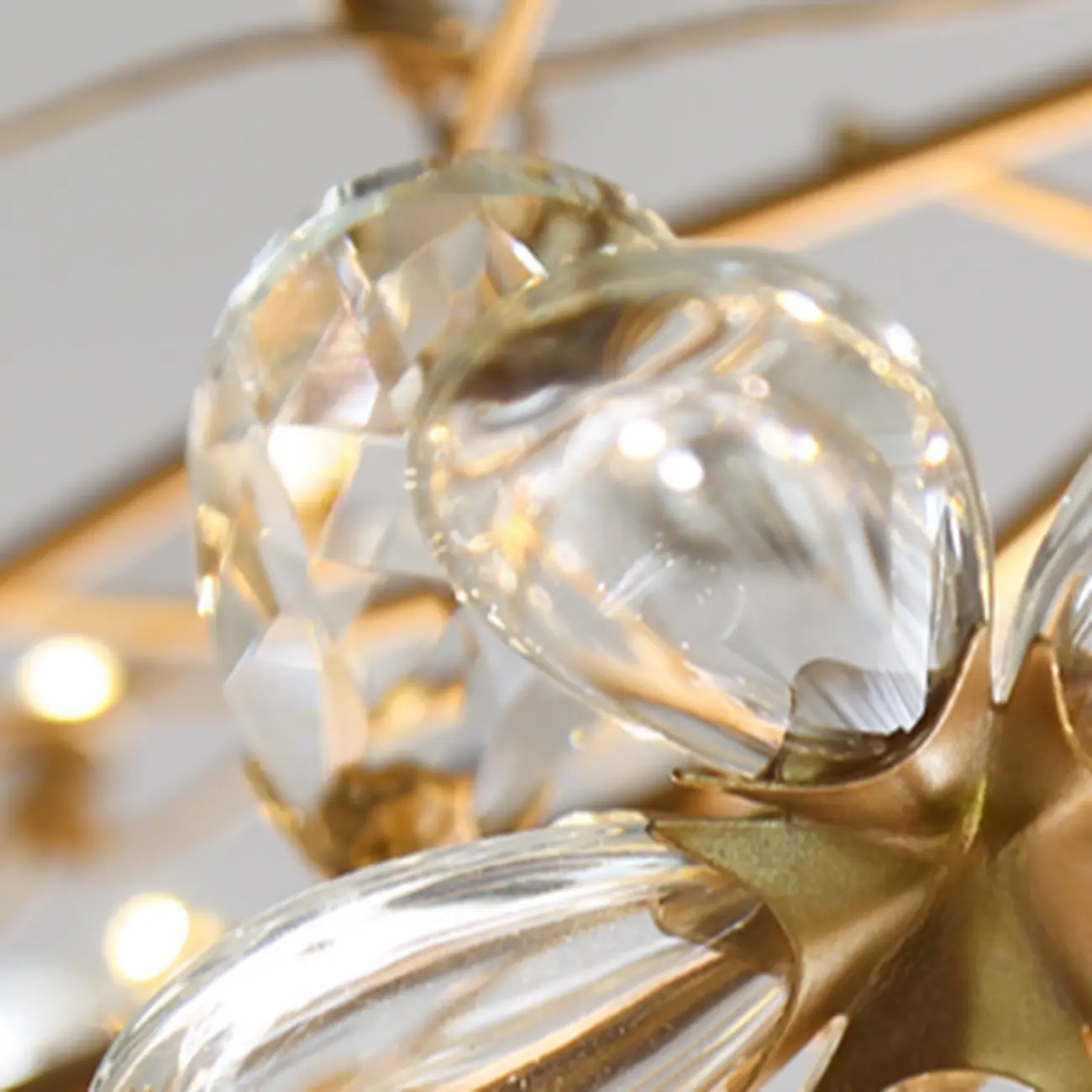 Modern Crystal Branch Chandelier with Adjustable Length Image - 9 | homeyfad