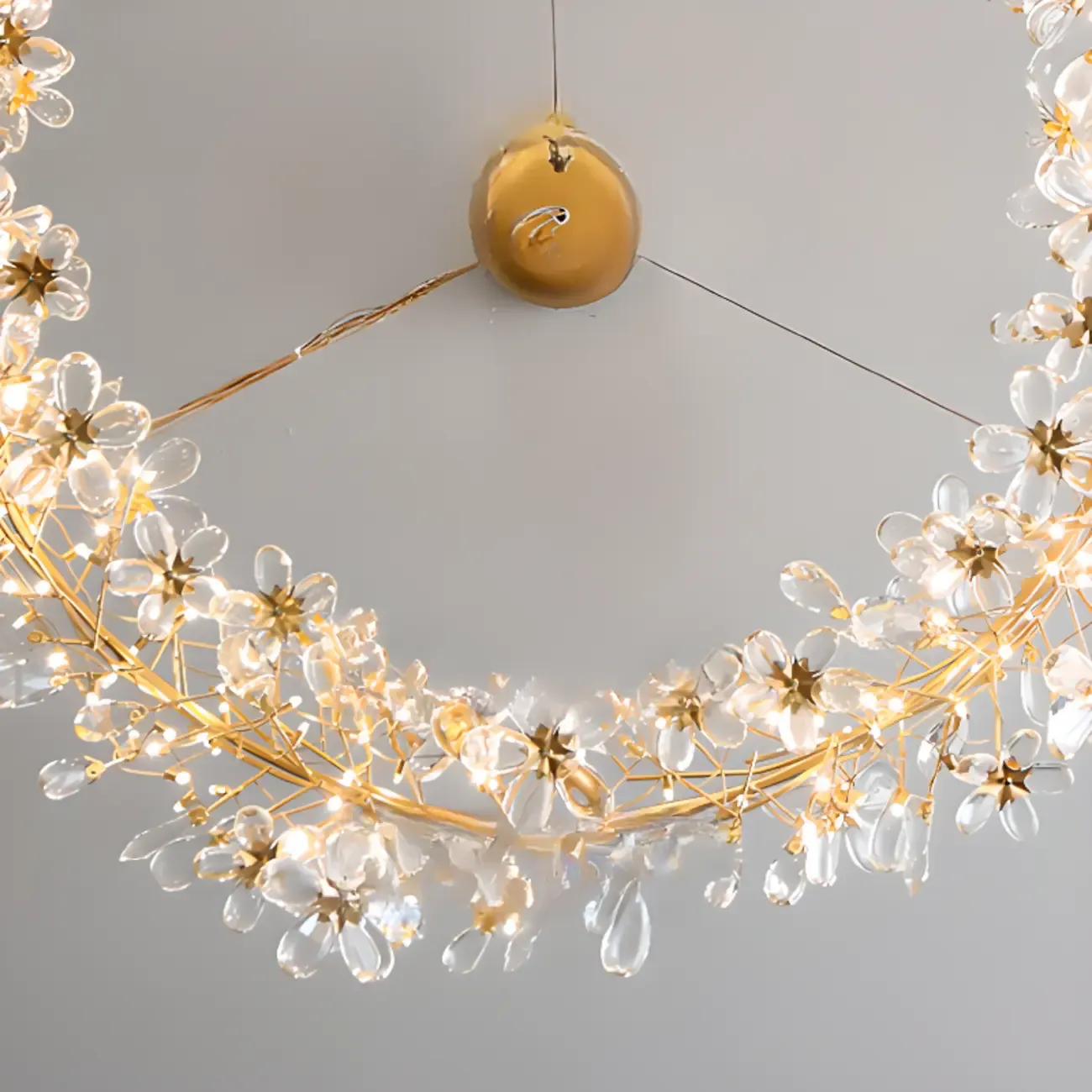 Modern Crystal Branch Chandelier with Adjustable Length Image - 12